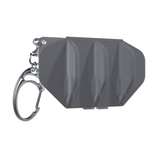 LSF20_L-Style_L-Case_Flightcase_Grau_1 Dies ist ein L-Style L-Case Flightcase in dunkler Farbe. Es hat Platz für drei Flights und ist mit einem Schlüsselanhänger ausgestattet.