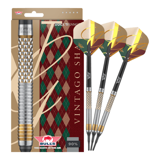 Bulls NL Vintago Shark Softdarts - 18g Dies ist ein Bild von Bulls NL Vintago Shark Softdarts - 18g. Zu sehen sind hochwertige Softdarts für den Dartsport.