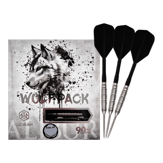Ocelové šipky Caliburn Wolfpack W5 - 22g Dieses Bild zeigt die Caliburn Wolfpack W5 Steeldarts - 22g. Die Steeldarts sind für das klassische Dartspiel geeignet.