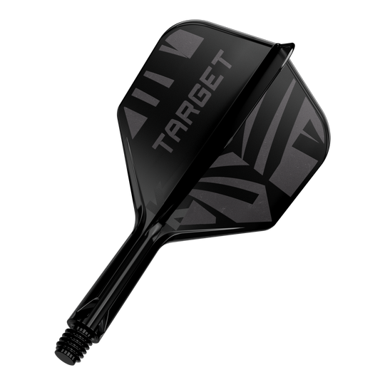 Letky Target K-Flex Black No6 Abgebildet ist ein Target K-Flex Black No6 Flight in 19 mm Größe. Er wird einzeln dargestellt.