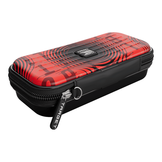 Pouzdro na šipky Target Takoma Stephen Bunting Das Bild zeigt das Produkt "Target Takoma Stephen Bunting Dartcase". Das Dartcase ist rot-schwarz gestaltet und hat einen Reißverschluss mit dem Schriftzug "TARGET".