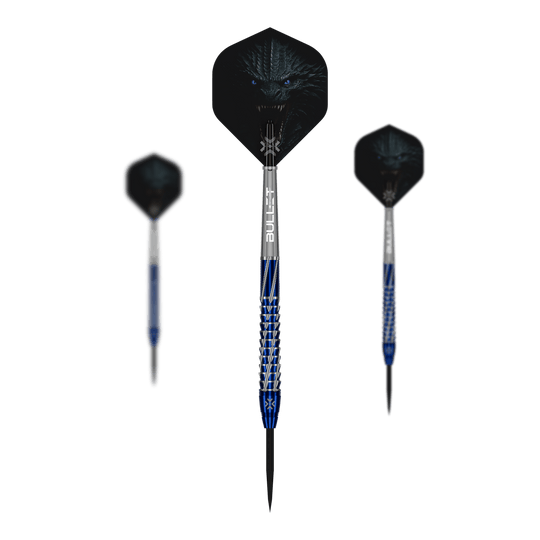 Ocelové šipky Bullet Hydra Das Bild zeigt die Bullet Hydra Steeldarts. Ein Set präziser Steeldarts für den Dartsport.