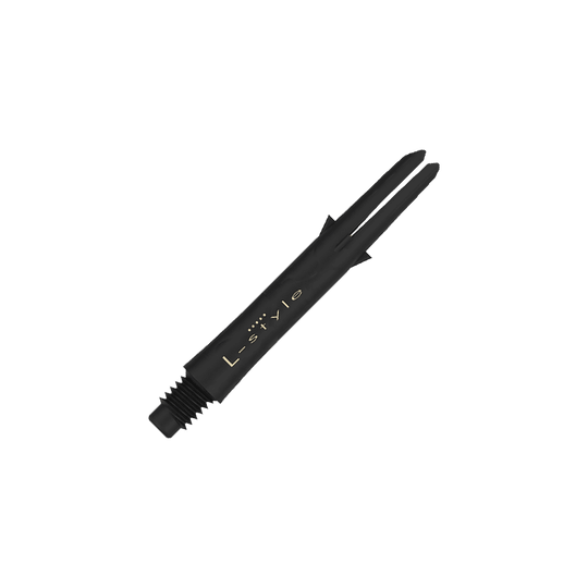 Wałki karbonowe w stylu L Dies ist ein schwarzer Carbon-Schaft für Darts der Marke L-Style. Der Schaft hat eine Länge von 35,5 mm und wird ohne Kappen gezeigt.