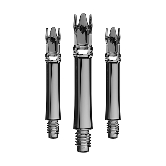 Tiges de rechange pour système L-L-Style - Noir transparent Ein Set Ersatzshafts in schwarzem transparentem Design. Die Shafts sind bündig arrangiert.