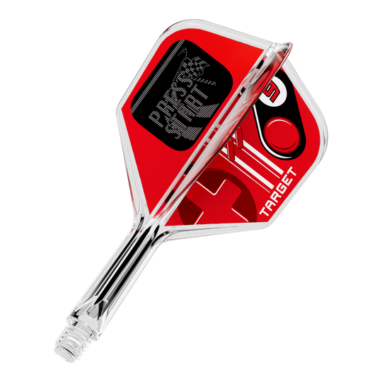 Target K-Flex Press Start n° 6 Volets Gezeigt wird das Produkt 410582_Target_K-Flex_PressStart_No6_Flights_19mm_1. Es scheint sich um ein einzelnes Dart-Zubehörteil, zum Beispiel einen Flight, zu handeln.