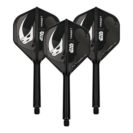 Target Star Wars K-Flex-Set Mandalorian No2 Standard Flights Abbildung eines Star Wars K-Flex Mandalorian Armour Produkts. Es handelt sich um Standard Flights mit 33 mm Länge.