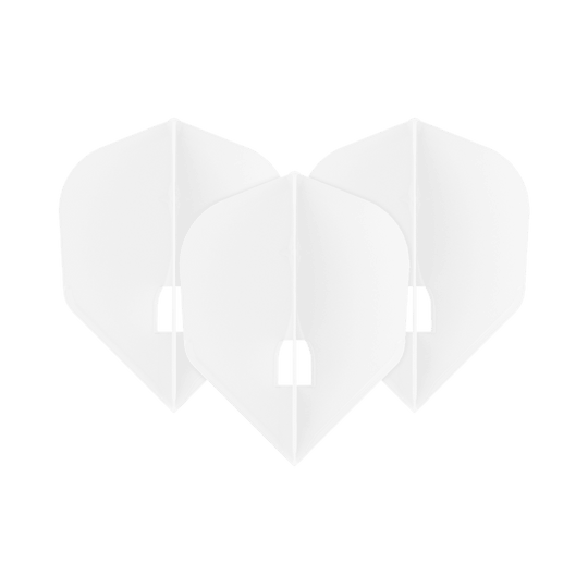 L-Style Champagne L3PRO Shape Flights Das Bild zeigt vermutlich die 'L-Style Champagne L3PRO Shape Flights White 1 Set'. Es handelt sich um weiße Dart-Flights im L3PRO-Shape, die im Set erhältlich sind.