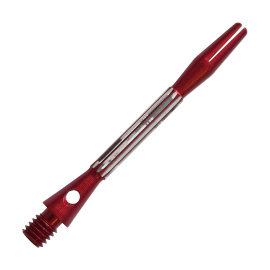 Bulls NL Flash 2 Aluminium Shafts - Rot - 46 mm Bulls NL Flash 2 Aluminium Shafts in Rot, 46 mm lang. Das Bild zeigt einen roten Aluminiumschaft für Dartpfeile.