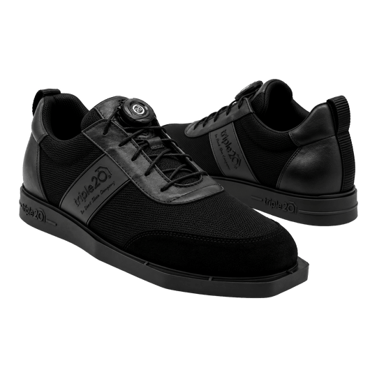 Triple20 Dartschuhe Textil mit Drehverschluss - Schwarz Triple20 Dartschuhe Textil mit Drehverschluss - Schwarz