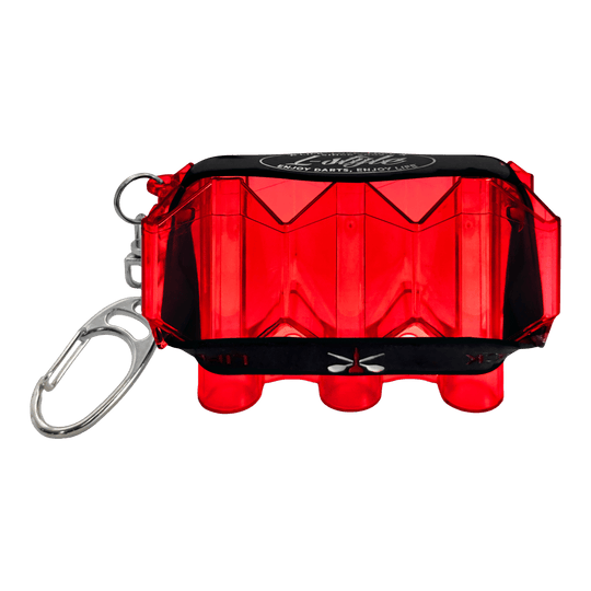 L-Style Krystal Flight Case SP Abgebildet ist ein Krystal Flight Case in Rot. Es dient zum sicheren Aufbewahren von Dart-Flights.