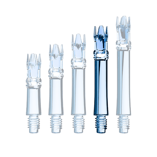 L-Style L-System Ersatzshafts - Clear Blue Eine transparente blaue Ersatzshaft ist dargestellt. Die Shaft wird einzeln gezeigt.