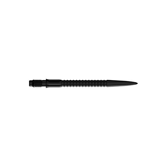 Mission R2.5 Rapid Point GV1 Dartspitzen - Schwarz Zu sehen sind schwarze Dartspitzen für Darts. Die Spitzen haben eine Länge von 30 mm.