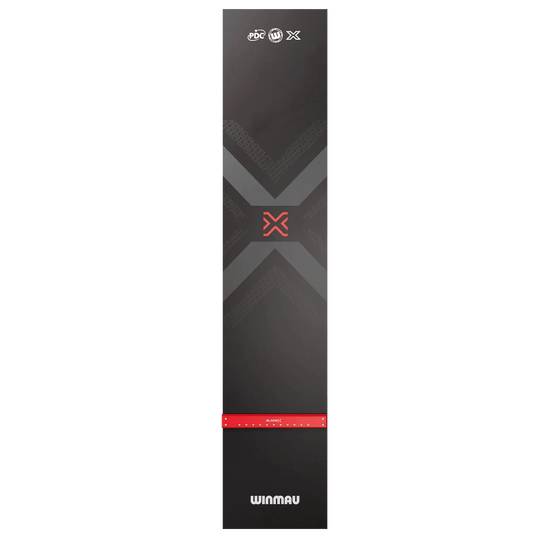 Die Abbildung zeigt die Winmau Blade X PVC Dartmatte. Die Dartmatte besteht aus strapazierfähigem PVC und ist für den Schutz des Bodens beim Dartspiel konzipiert.
