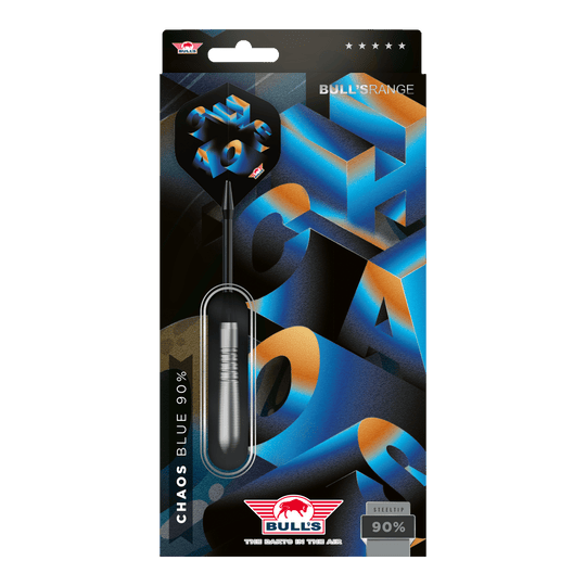 Dardos Bulls NL Chaos Blue Steel - 23 g Das Produkt ist Bulls NL Chaos Blue Steeldarts - 23g. Die Darts sind für ihr blaues Chaos-Design bekannt.
