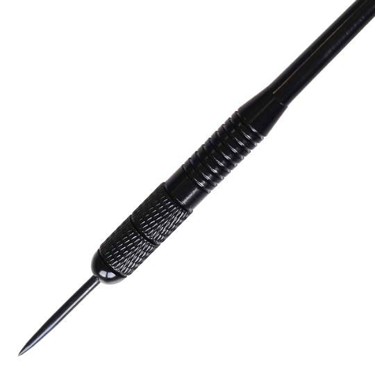 Fléchettes en acier Karella en laiton noir - 21 g Dieses Bild zeigt Karella Black Brass Steeldarts mit einem Gewicht von 21g. Die schwarzen Messing-Steeldarts sind ideal für Dartliebhaber.