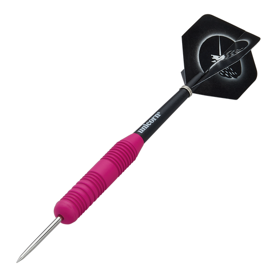 Fléchettes Unicorn Core Plus en acier rose caoutchouté