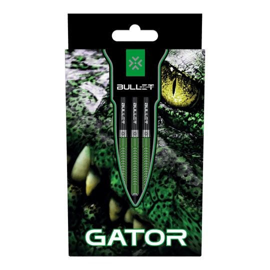 Ocelové šipky Bullet Gator Abgebildet sind die Bullet Gator Steeldarts. Sie sind speziell für Präzision und Kontrolle beim Dartspiel entwickelt.
