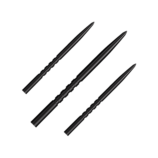Stalowe groty do lotek Shot Grip Point - czarne Ein Bild zeigt ein Produkt mit dem Namen SM3823_Shot_Grip_Point_Steeldartspitzen_Schwarz_45mm_1Set. Das Produkt ist vermutlich ein Set von schwarzen Dartspitzen.