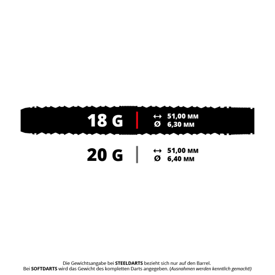 Dardos blandos Harrows Tungsten Trinity Abgebildet ist ein Harrows Wolfram Trinity Softdart mit 18g. Der Dartpfeil ist detailliert zu erkennen.