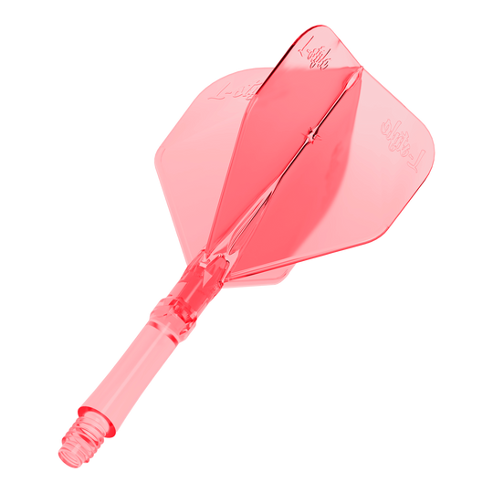 L-Style L-Sytem Flights - Clear Red-190 Zu sehen ist das Produkt L-Style L-Sytem Flights - Clear Red. Die roten, durchsichtigen Flights sind Zubehör für Dartpfeile.
