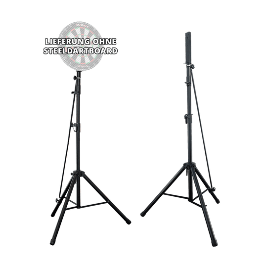Das Bild zeigt das GranBoard 132 Elektronisches Dartboard und den Hybrid Pro Dartboardständer als Komplettset. Beide Produkte überzeugen durch ihre hochwertige Verarbeitung.
