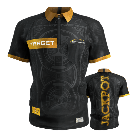 T-shirt de fléchettes Target Adrian Lewis 2026 Das Target Adrian Lewis Dartshirt 2026 ist auf diesem Bild sichtbar. Es ist ideal für Darts-Fans und Spieler geeignet.