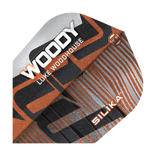 Harrows Silika Luke Woodhouse Series 3 No6 Flights Auf dem Bild ist der Harrows Silika Luke Woodhouse Series 3 No6 Flights Dart Flight zu sehen. Das Produkt wird für den Dartsport verwendet.