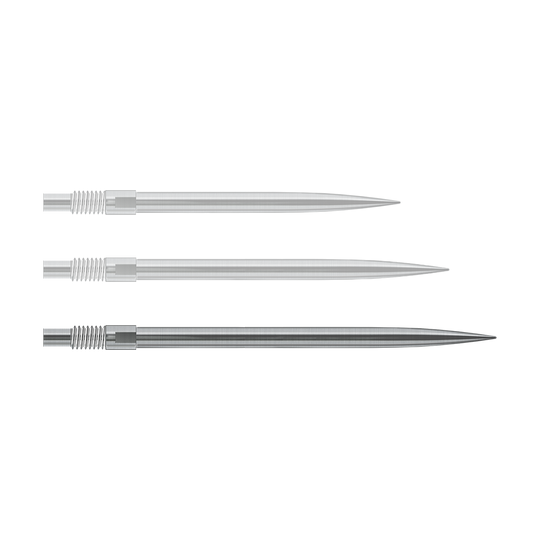 Harrows Quick Point Dart Tips - Silver Abgebildet sind wahrscheinlich silberne Dartspitzen von Harrows mit einer Länge von 40mm. Die Datei heißt 'QP23950_Harrows_QuickPoint_Dartspitzen_Silber_40mm_1'.