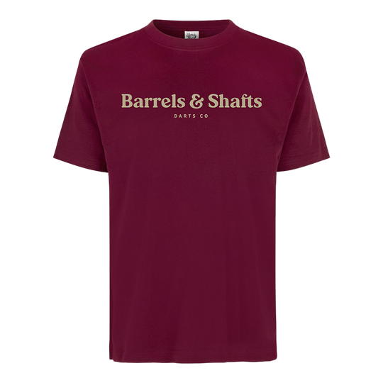 Barrels and Shafts T-Shirt - Bordeaux Red