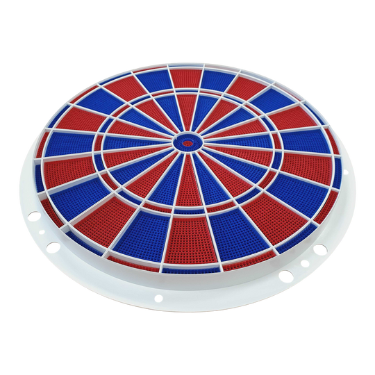 Náhradní díly pro šipky Löwen Dart, sada 82 segmentů a pavouků Das Bild zeigt ein rundes Dart-Segment- und Spider-Set in den Farben Blau und Rot. Es handelt sich um ein Ersatzteil für elektronische Dartscheiben, Modell Löwen Dart 82er.