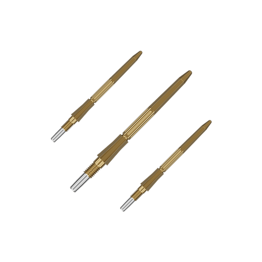 Target Elysian Archetype 43 Swiss Point Steeldartspitzen - Gold Das Bild zeigt ein Set der Target Elysian Archetype 43 SwissPoint Dartspitzen in Gold, Länge 30 mm. Dieses Set ist ideal für Präzision beim Dartsport.