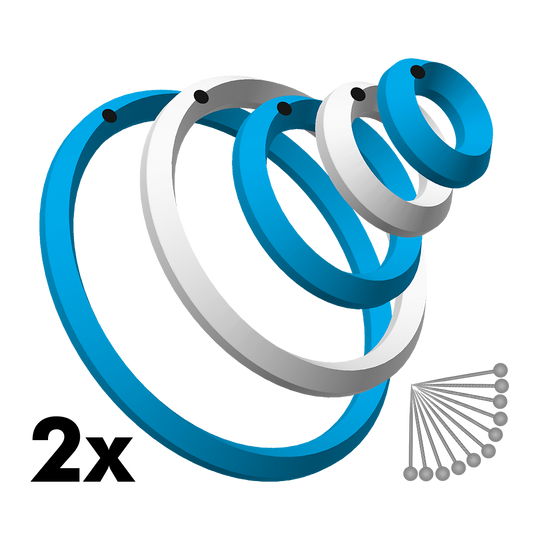 X0610_Red_Dragon_Gerwyn_Price_Practice_Rings_3jyPqXZ0S1sw2U Das Bild zeigt die Red Dragon Gerwyn Price Practice Rings, die in verschiedenen Größen erhältlich sind. Die Ringe sind hauptsächlich blau und weiß gefärbt und werden zum Üben im Darts verwendet.