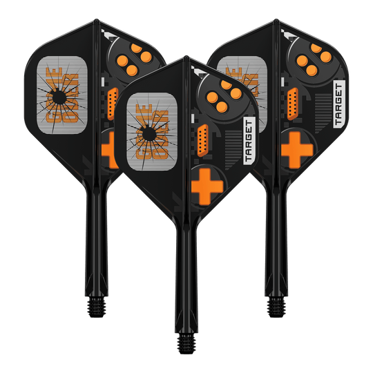 Target K-Flex Game Over No2 Standard Flights Ein Set Target K-Flex GameOver No2 Standard Flights, 26 mm. Die Abbildung zeigt die Flights in sortierter Form.