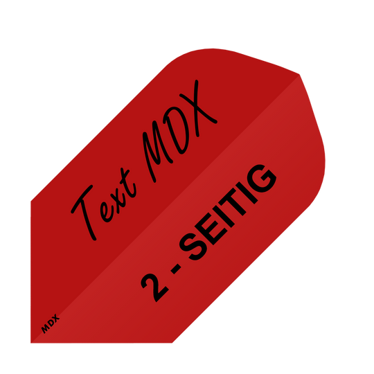10 set of printed flights on 2 sides - desired text - MDX Slim