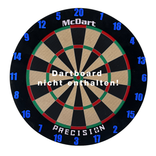 Pierścienie z numerami do tarczy do darta McDart / Pierścienie z numerami klasyczne Ein blaues Board ist abgebildet. Das Bild zeigt das klassische Design auf einfache Weise.