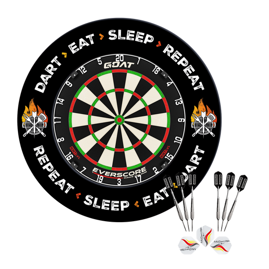 McDart Dartboard-Set - Dart Eat Sleep Repeat