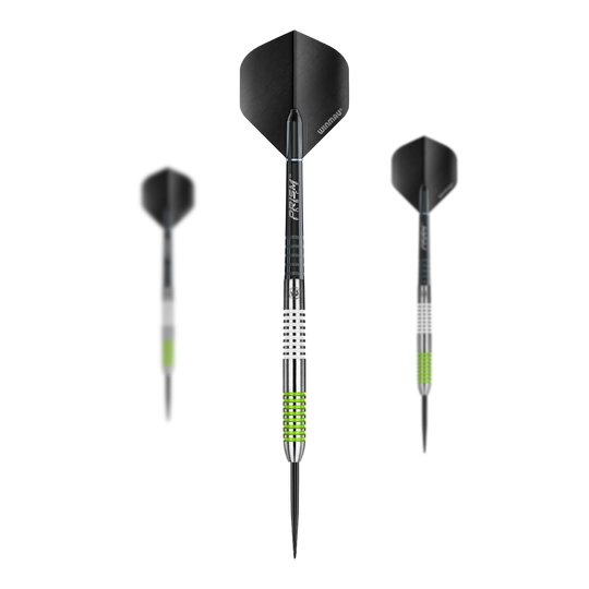 Winmau Ton Machine Steeldarts Die Winmau Ton Machine Steeldarts als Set sind zu sehen. Dieses Produkt enthält mehrere Dartpfeile für das Spiel.