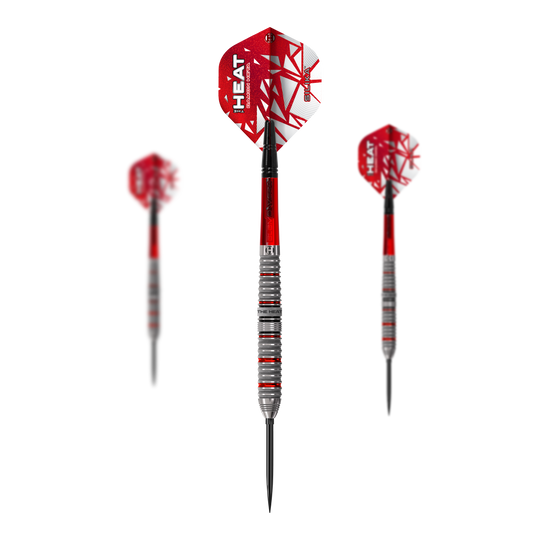 Dardos de acero Harrow Damon Heta Serie 4 Quick Point Das Bild zeigt das Set Harrows Damon Heta Series 4 Quick Point Steeldarts. Es eignet sich ideal für ambitionierte Dartspieler und Profis.