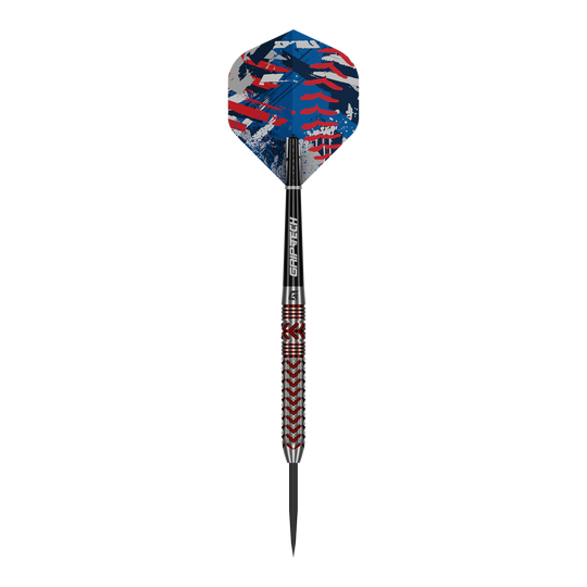 Freccette curve in acciaio GOAT Auf dem Bild sind GOAT Curveball Steeldarts zu sehen. Die Darts sind detailliert abgebildet.