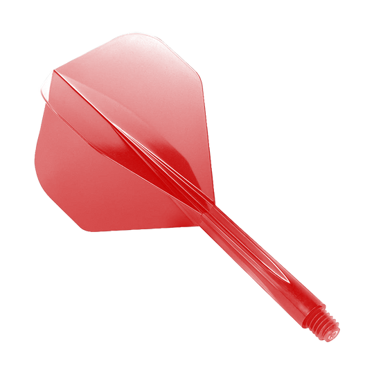 Standardní letový systém Condor Axe Red Auf dem Bild ist ein roter Dart-Flight mit integriertem Schaft zu sehen. Es handelt sich um das Produkt "Condor Axe Red Flight-System Standard".