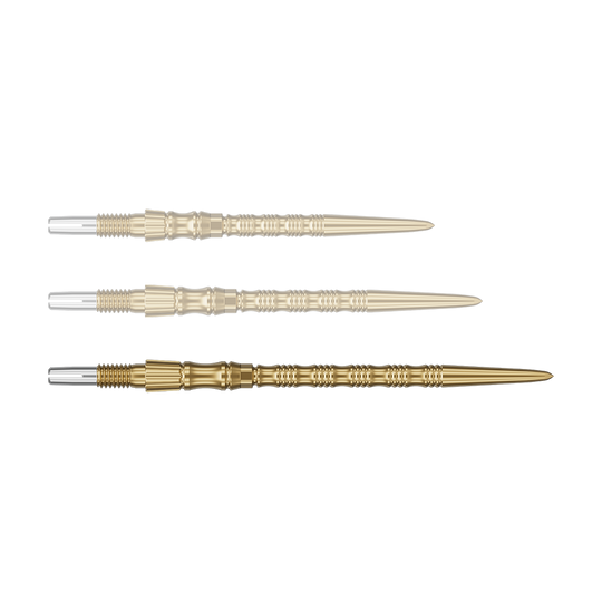 Target Signature Swiss Point TRB Steeldartspitzen - Gold Zu sehen ist eine goldene Dartspitze mit einer Länge von 42mm. Es handelt sich um eine Target SwissPoint Signature TRB Dartspitze.