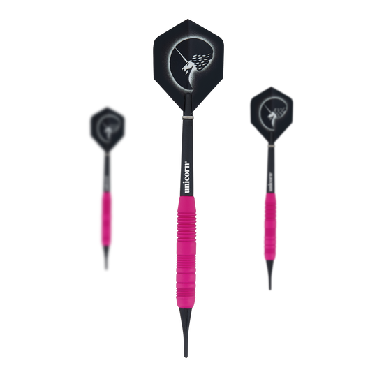 Unicorn Core Plus Rubberized Pink Softdarts - 19g