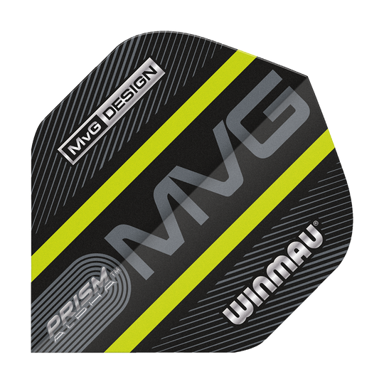 6915-188_Winmau_Prism_Alpha_MvG_Green_Standard_Flights_1CXkEgtQGbbuIi Winmau Prism Alpha MvG Green Standard Flights mit auffälligem Design. Die Flights sind im Set angeordnet.