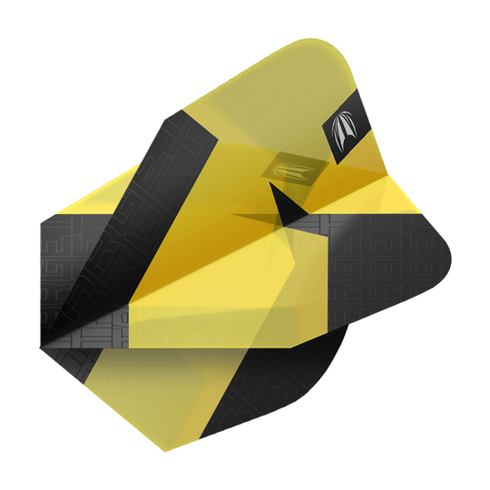 Vuelos estándar Target Pro Ultra TAG amarillos Ten-X - 3 juegos Das Bild zeigt ein Dart-Flight der Marke Target in Gelb und Schwarz. Es handelt sich um das Modell "Pro Ultra TAG Gelb Ten-X Standard Flights – 3 Sets".