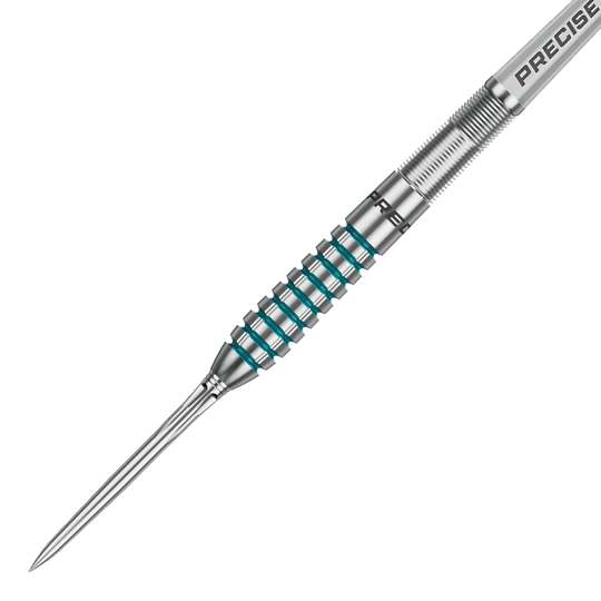 Fléchettes en acier Precise 180 MRV1 Das Bild zeigt die Precise 180 MRV1 Steeldarts - 23g. Die Steeldarts sind deutlich zu erkennen und eignen sich ideal für Dartspieler.