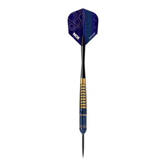 Dardos de acero y latón Harrows Nox Premium Das Bild präsentiert die Harrows Nox Premium Brass Steeldarts. Diese Pfeile sind ideal für Steeldart-Spieler und bieten eine gute Verarbeitung.