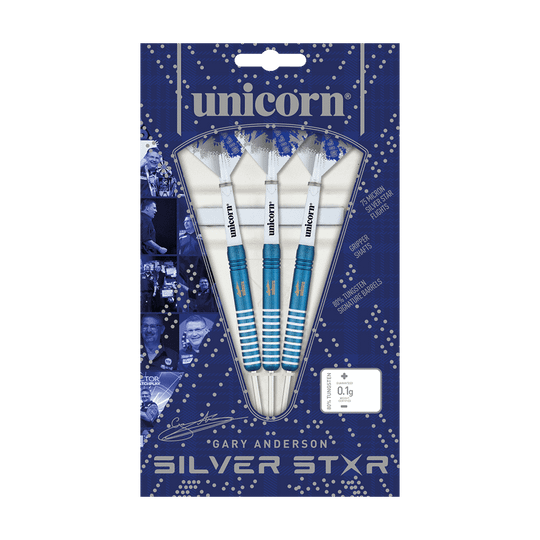 Stalowe rzutki Unicorn Silver Star Blue Gary Anderson