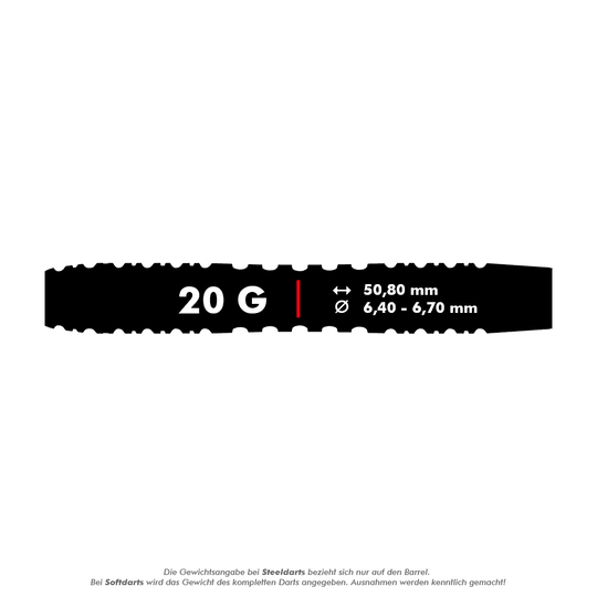 Winmau Joe Cullen Ignition Series - Dardos blandos - 20 g
