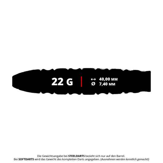 Ocelové šipky Caliburn Wolfpack W5 - 22g Caliburn Wolfpack W5 Steeldarts - 22g werden dargestellt. Es handelt sich um hochwertige Steeldarts mit 22 Gramm Gewicht.