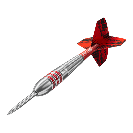 Šipky Target Nathan Aspinall Brass Steel - 22g Auf dem Bild sind die Target Nathan Aspinall Brass Steeldarts - 22g abgebildet. Die Darts haben eine spezielle Struktur für einen besseren Griff.